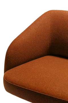 TIMO - Trestle-based fabric easy chair with armrests by La Cividina - view 3